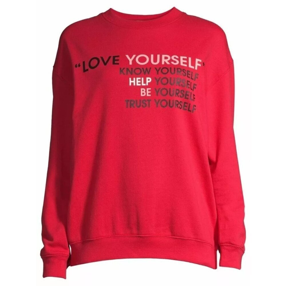 Wound Up Love Yourself Red Sweatshirt Size XXL